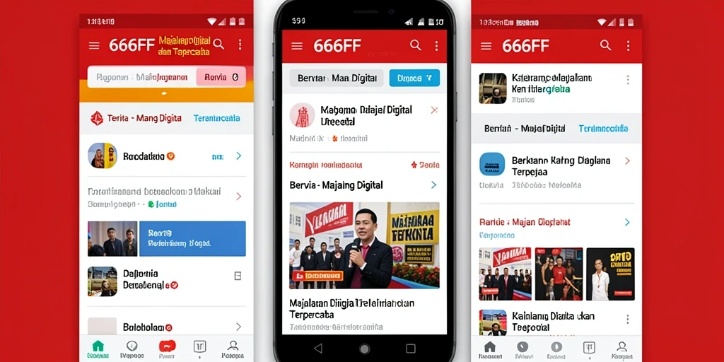 Tampilan antarmuka aplikasi Majalah Digital 666FF yang menarik dan intuitif.