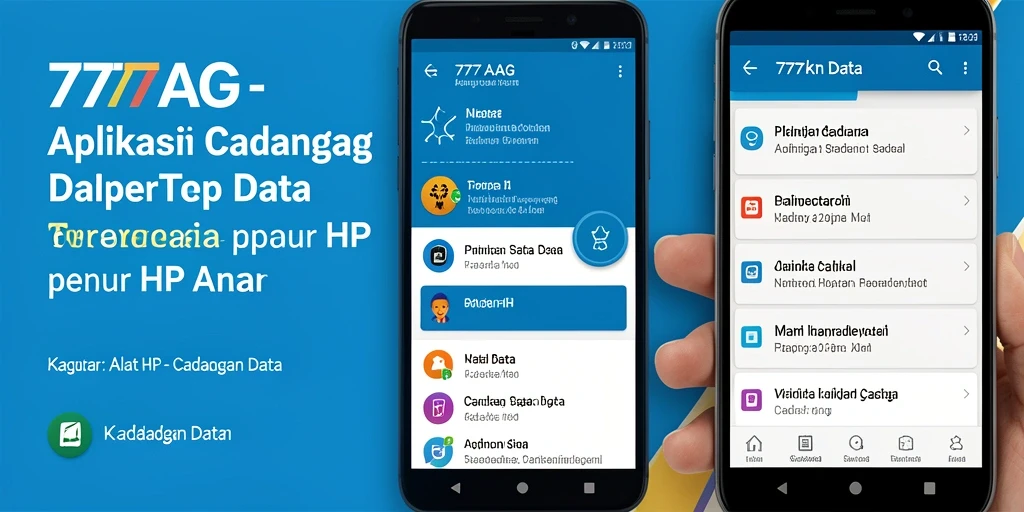 Tangkapan layar utama 777AG menampilkan antarmuka cadangan data yang sederhana dan intuitif.