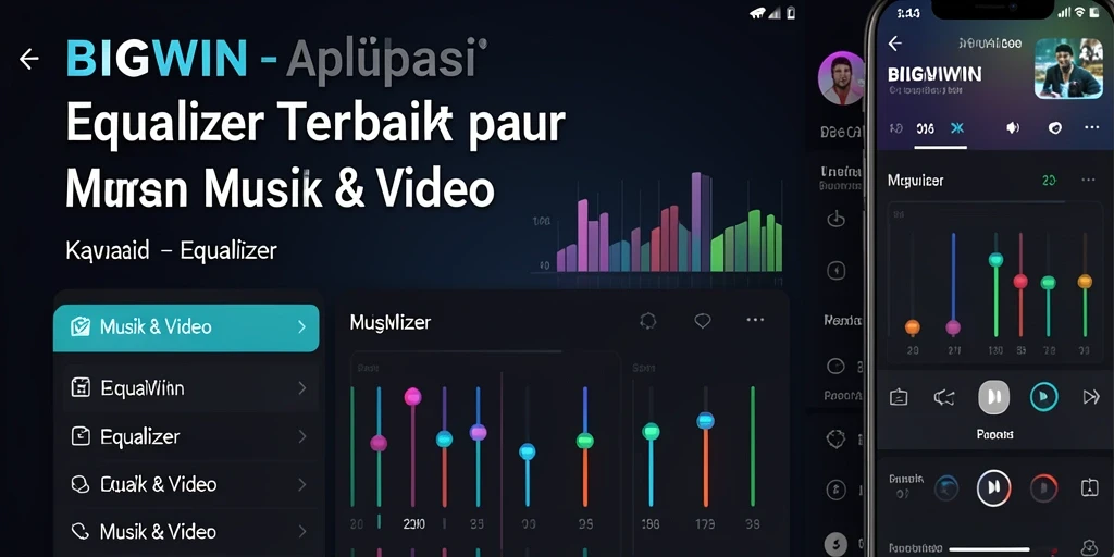 Tampilan antarmuka BIGWIN yang modern dan fungsional untuk audio.