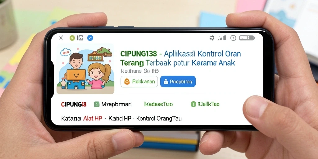 Antarmuka aplikasi CIPUNG138 untuk kontrol orang tua yang sederhana dan efektif.