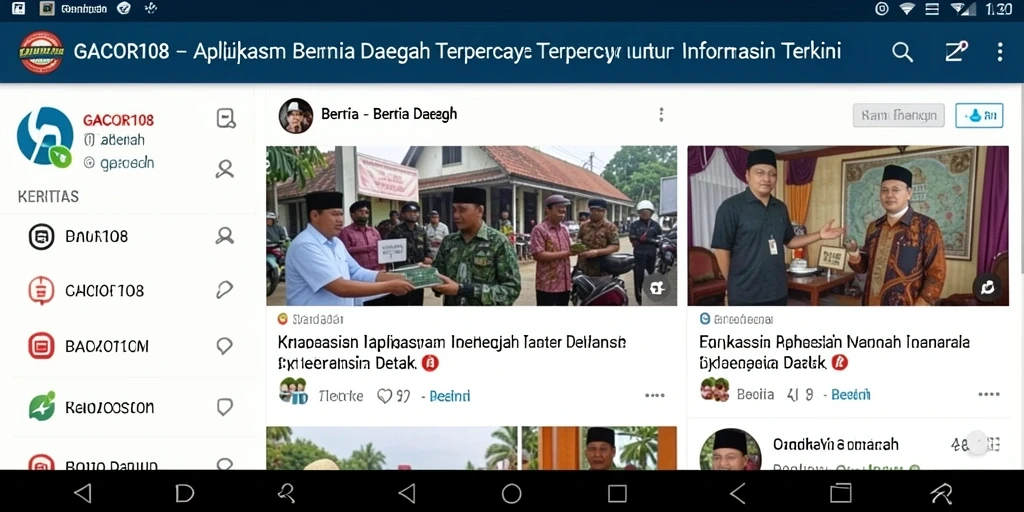 Antarmuka GACOR108 menampilkan berita daerah secara jelas dan informatif.