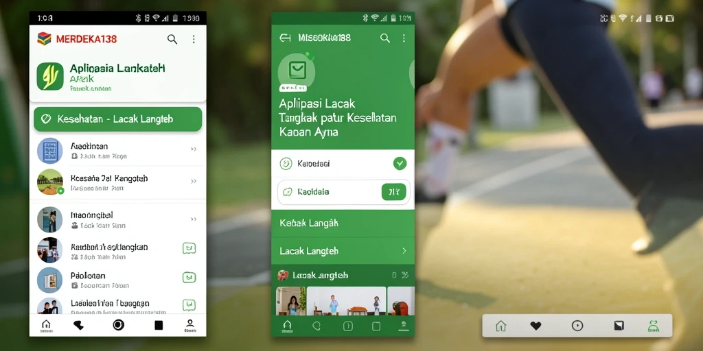 Tampilan antarmuka aplikasi Lacak Langkah MERDEKA138 yang user-friendly.