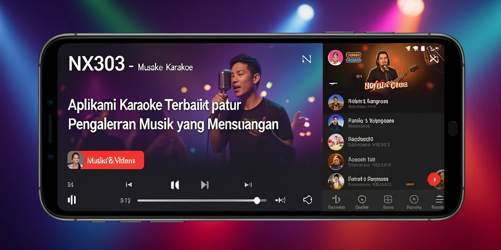 Antarmuka NX303 yang intuitif dan menarik untuk karaoke.