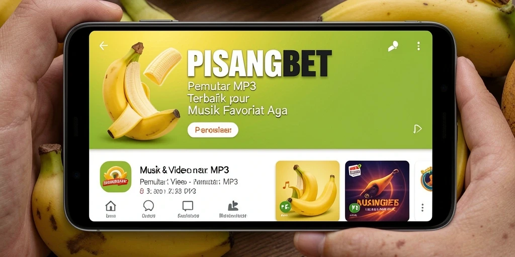 Antarmuka PISANGBET yang modern dan intuitif untuk Pemutar MP3.