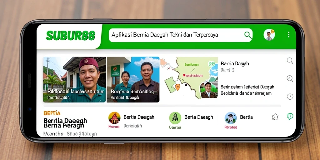 Tampilan antarmuka SUBUR88 untuk berita daerah