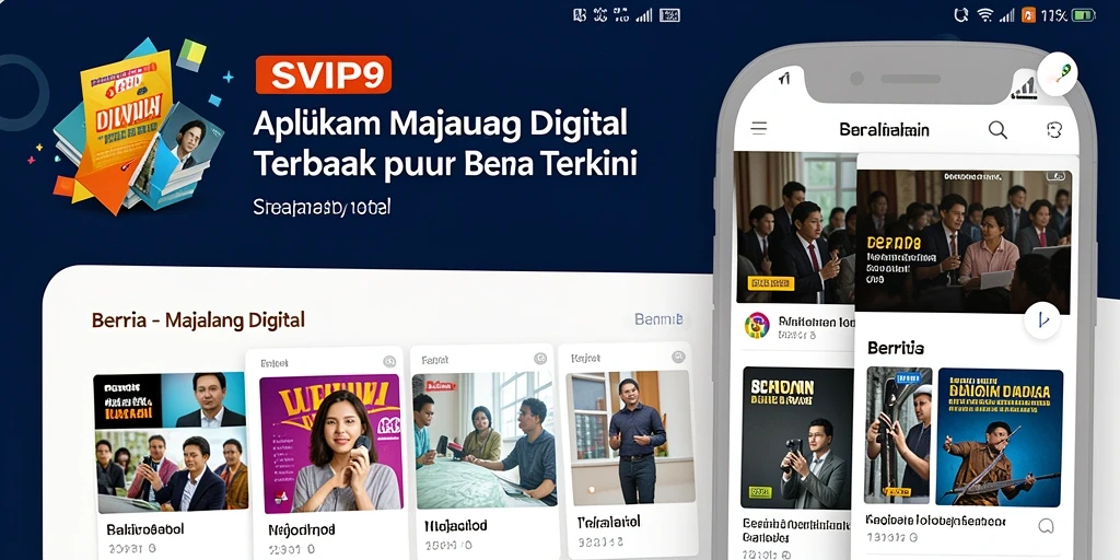 Tampilan antarmuka modern dari aplikasi Majalah Digital SVIP9.