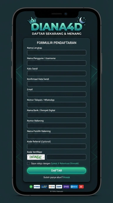 Daftar Akun Baru diana4d untuk Pengguna Android
